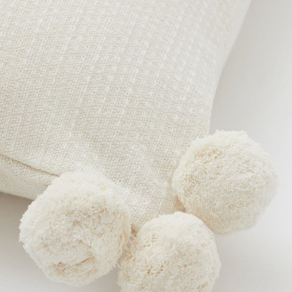 H&M Home Pompom-detail Cushion Cover - 20" x  20" - Picture 2 of 2